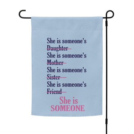 Hydrangea Blue "She is Someone" Garden Flag