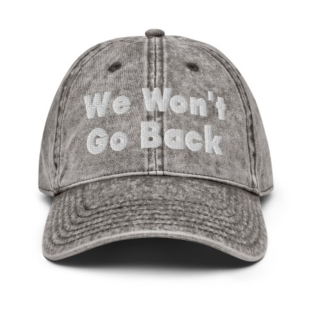 We Won't Go Back Vintage Cap