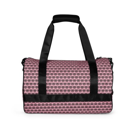 Chic French Rose All-Over Print Gym Bag