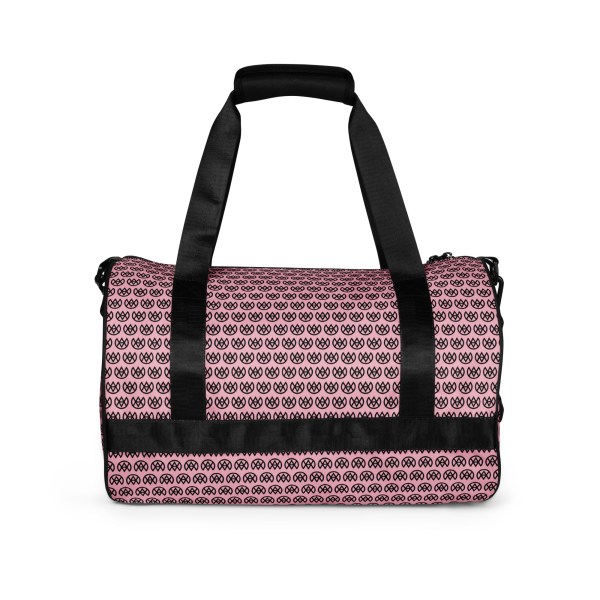Chic French Rose All-Over Print Gym Bag